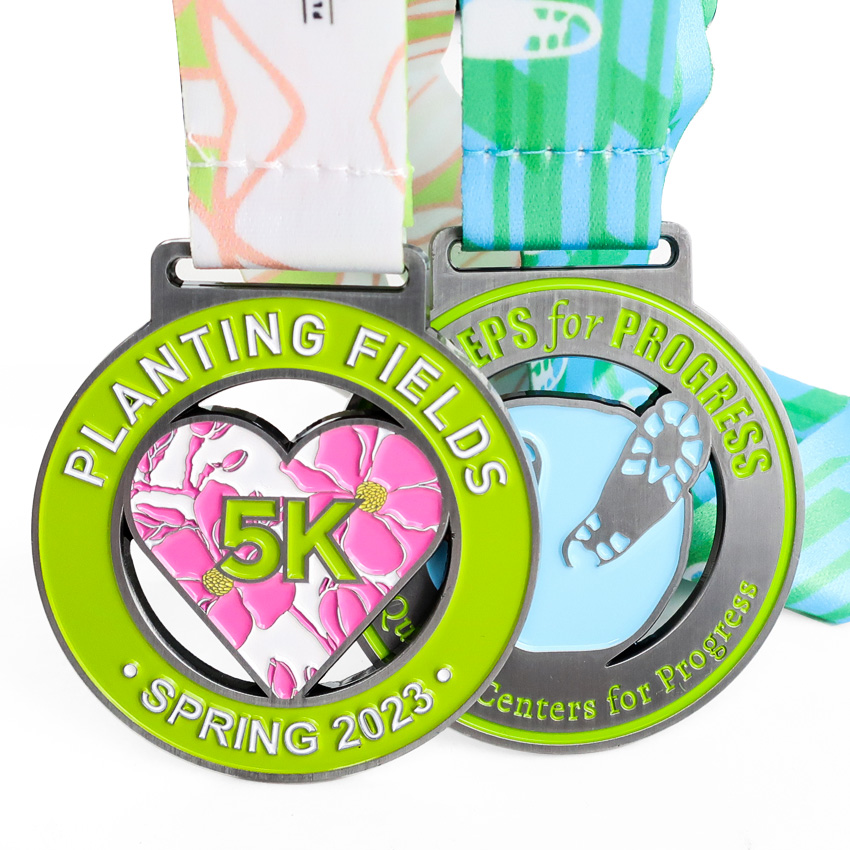 custom finisher sport race award christmas 5k medals with glitter