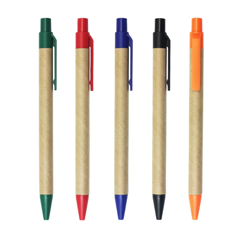 Cheap Paper Pen Promotional Eco friendly Paper Pen Multi Color Mini Size Recycled Paper Ball Pen