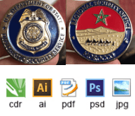 logo tags challenge coins