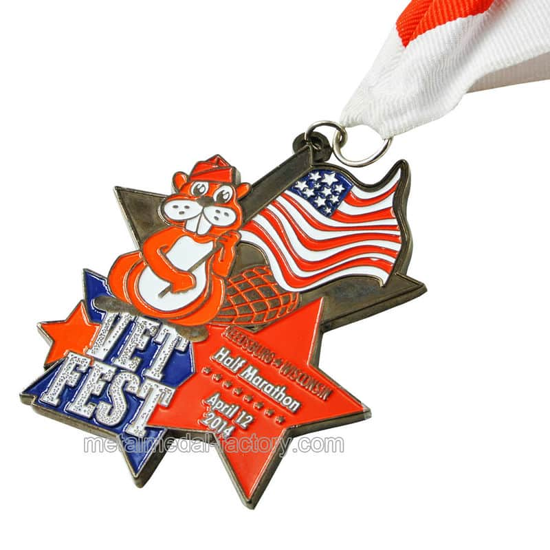 Customized commemorative personalized ribbon medal