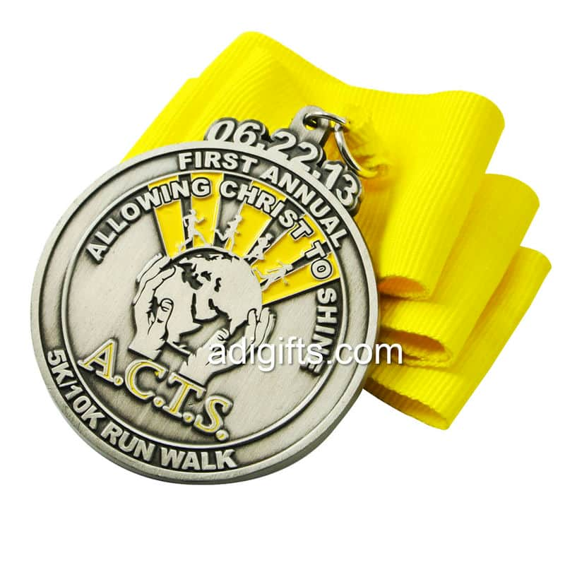 Custom metal award running act medal