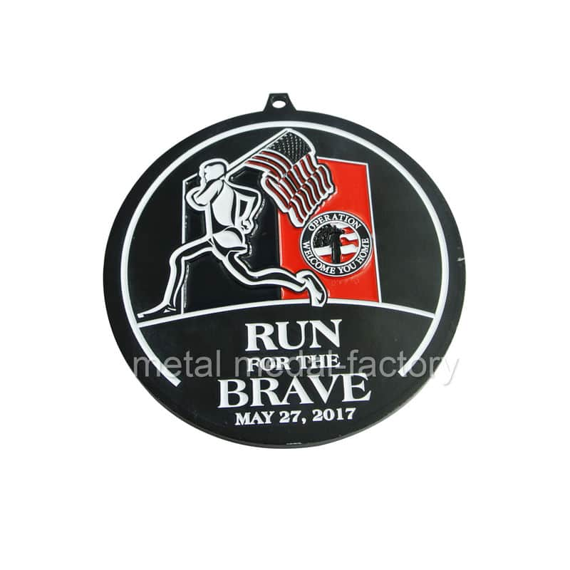 Running commemorative bravery  finisher  medal