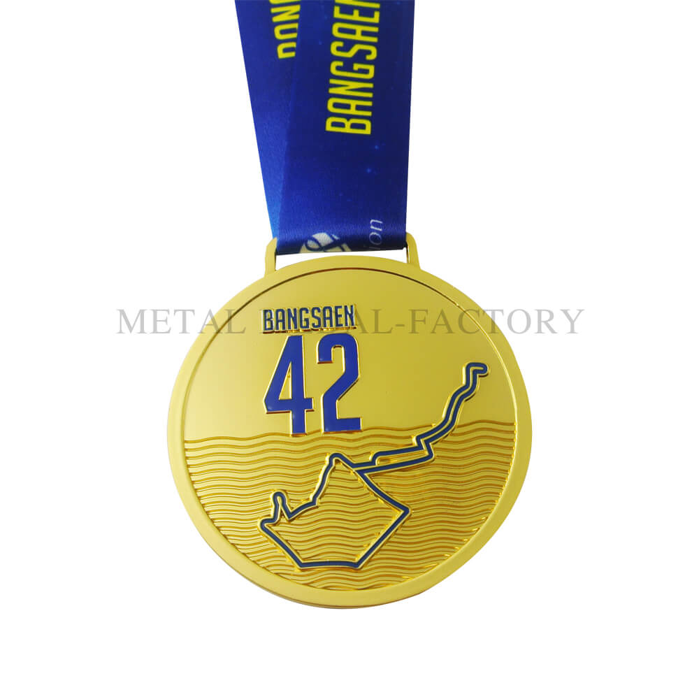 gold sports running medal