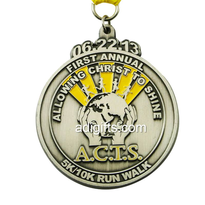 Engraving running  award finisher medal