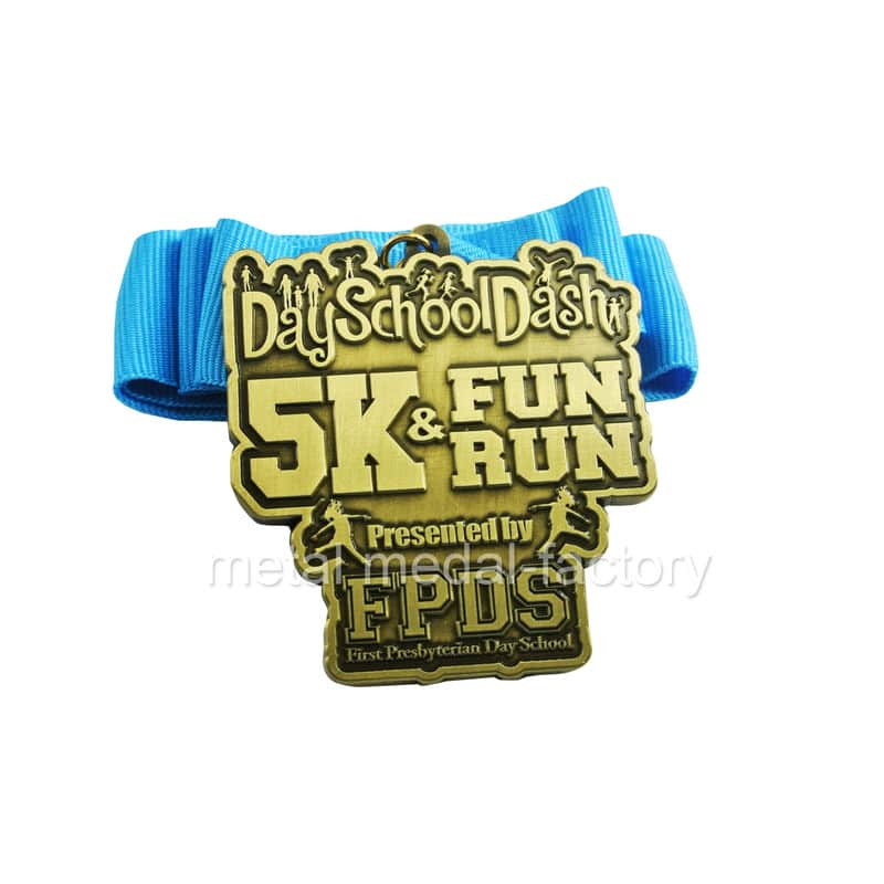 5k fun running race finisher medal