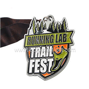 Free sample fashion zinc alloy trail sport award bespoke medals