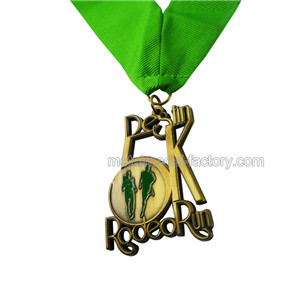 Custom Antique Brass Medal For Ddestin Roode 50K Run