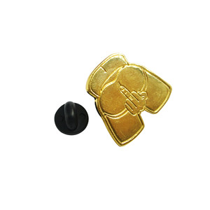 Custom metal personalized gold lapel pin without color