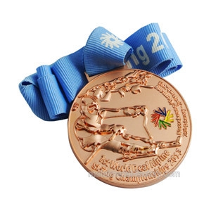 Custom copper 3D running race medal