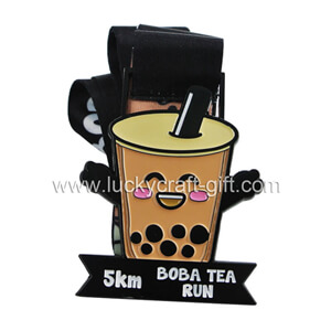 Custom Zinc Alloy Malaysia Style 5k Medal With Ribbon