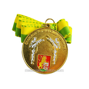 Gold plate Of Custom Karate Medal