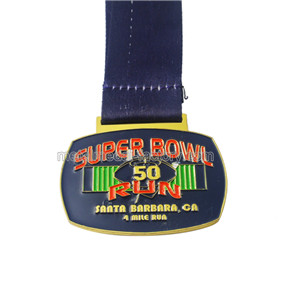 Super Bowl 50Run Soft Enamel Die Struck Medal