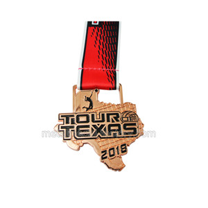 Custom Enamel Commemorative Tour Medal with Ribbon