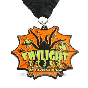 Wholsales custom personalized dye black race medals