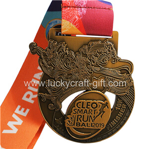 Running Medal Manufacturer Custom Antique gold Sport Medal