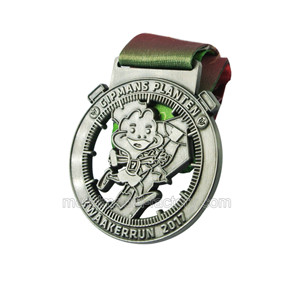 Custom Running Race Medal With Ribbon