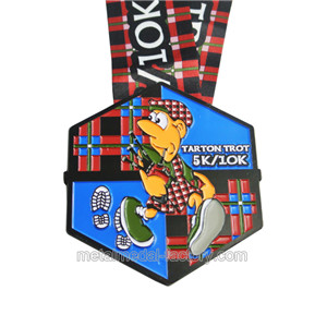 custom diamond shape cartoon character race medals