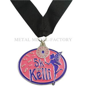 5K for Kelli soft enamel engraved sports medals supplier