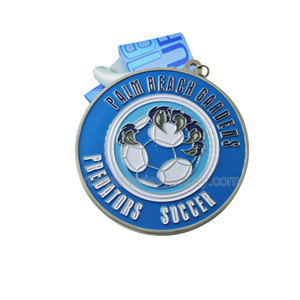 Custom Soft Enamel Metal Soccer Medals For Sport Events