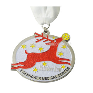 Custom sports meeting medal with shinny glitter