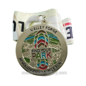 Free sample round 5-mils run award medals for kids