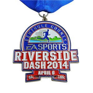 Cheap Running 5K Sports Custom Medals With Ribbon