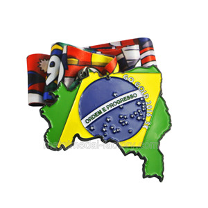 Brazil country shape order medals online