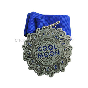 Cool Moon Soft Enamel Custom Engraved Medallion