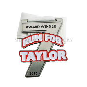 Run For Taylor Custom Award Medals With Ribbons