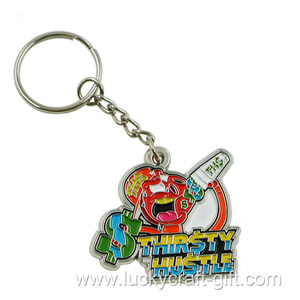 Custom metal soft enamel logo keychains no minimum